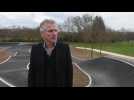 Philippe Ribot maire de Saint-Privat-des-Vieux, présente la piste de Pump track