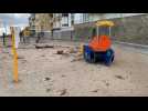 A Wimereux, lendemain de tempête sur la digue