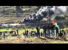 Des Palestiniens manifestent contre la visite de Pompeo dans une colonie israélienne