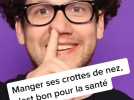 Manger ses crottes de nez, c'est bon pour la santé