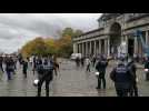 La police met fin à la manifestation contre les mesures anti-covid au Cinquantenaire