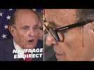 L'avocat de Trump Rudy Giuliani dégouline pendant une conférence de presse surréaliste