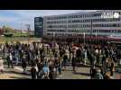 Rassemblement à l'Université du Mans en hommage à l'enseignant assassiné