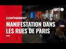 Confinement. Manifestation dans les rues de Paris