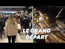 Confinement: 700km de bouchons à la sortie de Paris, la Gare Montparnasse prise d'assaut