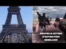 Climat: sur la tour Eiffel, Extinction Rebellion déploie une banderole