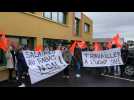 Manifestation des syndicats devant l'Udaf le 13 octobre