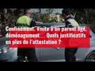 Visite à un parent âgé, déménagement... Quels justificatifs en plus de l'attestation ?