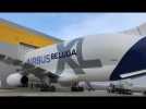 Le Beluga XL a décollé de la piste de l'aéroport Albert Picardie vers Saint-Nazaire