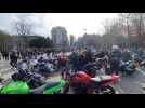 Manifestation des motards au départ de Lille contre l'interdiction de l'interfile