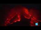 Images spectaculaires du panache de cendres après l'éruption du volcan Etna en Italie