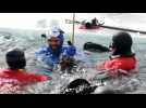 Un Russe plonge sous la glace à 80m de profondeur, un record