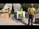 Saint-Gervais : opération coup de poing des miliants d'ANV-COP 21 pour sensibiliser à la réduction des déchets