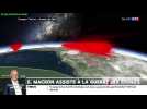 Macron assiste à une simulation de guerre des étoiles