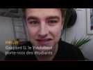 Englos : Gaspard G, le Youtubeur porte-voix des étudiants