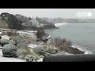 La neige a blanchi le sable des plages dinardaises