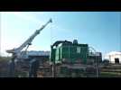 Calais: relevage d'un train de fret