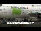 Greenpeace repeint un avion en vert contre le 