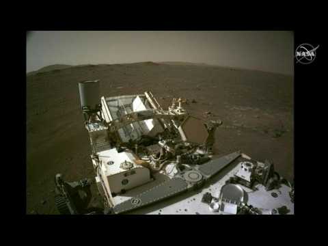 NASA scientists show new videos from the Perseverance rover's landing