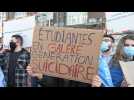 Covid-19: des étudiants manifestent à Bruxelles contre la précarité