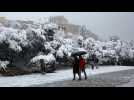 Athènes sous la neige