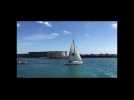 Sortie du port de Sète par vent de face