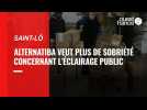 Action d'Alternatiba contre la pollution lumineuse à Saint-Lô