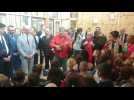 Arras : le Ministre de l'Education nationale, Jean-Michel Blanquer accueilli en chanson au pole éducatif du Val de Scarpe