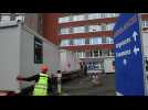 Liège : coronavirus les containers arrivent à la clinique CHC St Joseph