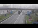 Coronavirus: la frontière belgo-française (Menin): seul les camions circulent