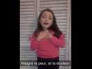 Giulia, 8 ans, chante pour nous apporter un peu de réconfort
