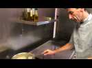 Des fettucine aux crevettes et aux pointes d'asperges