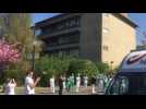 Anderlecht - Action de soutien au personnel soignant de la part du personnel postier à l'Hôpital Bracops (Vidéo Germani)