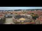 Nîmes : le jour 28 de confinement vue du ciel