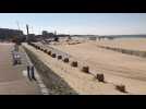 Confinement à Calais: la plage et la digue désertes