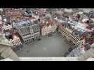 Coronavirus: la Grand-Place de Bruxelles quasi déserte