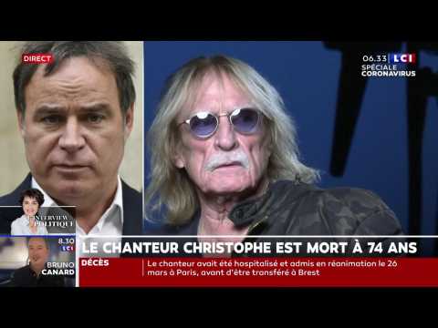 VIDEO : VIDEO - Le chanteur Christophe s'est teint  l'ge de 74 ans : la ration de Fabien Lecoeuv