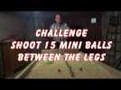 Mini Petanque Game : Shoot 15 Miniball Between The Legs & Blindfolded (Tonight Show Jimmy Fallon)