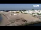 La plage de la Baule désertée vue du ciel