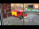 Les pompiers d'Armentières devant le CHA