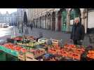 A Arras, un marché réduit aux stands alimentaires