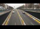 Circulation très fluide à 8h45 à l'entrée du tunnel du Cinquantenaire