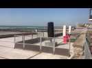 A Wimereux, terrasses en cours d'installation sur la digue