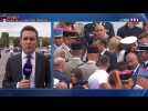 Place de la Concorde : un bain de foule prolongé pour Emmanuel Macron