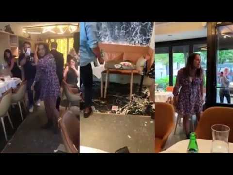 VIDEO : Elisa Tovati en pleine crise d'hystrie dans un restaurant  cause d'Angle : oui, c'tait d