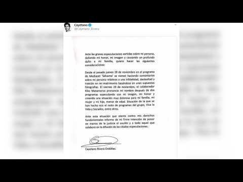 VIDEO : Cayetano Rivera demandar� las insinuaciones de infelididad