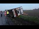 Mourcourt embardee camion route Velaines 07.01.2020