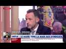 Emmanuel Grégoire sur la grève