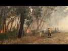 Firefighters battle bushfires outside Sydney