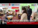 Emmanuel Macron rencontre les enfants d'une classe de Poissy